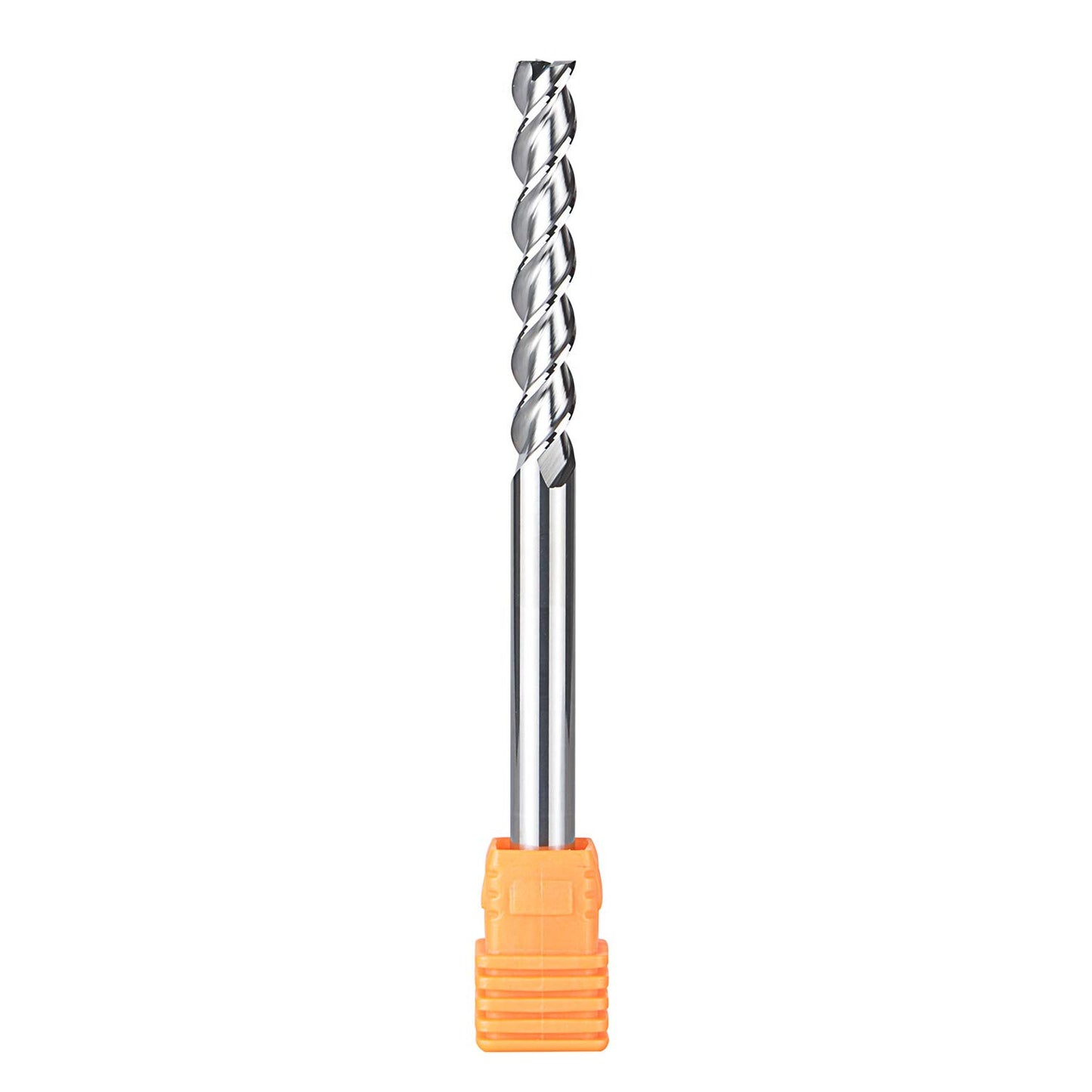 SpeTool 1/4 Shank Carbide End Mill for Aluminum Cut (3 Flutes, 3.5 inch Long) Non-Ferrous Metal Upcut CNC Spiral Router Bit