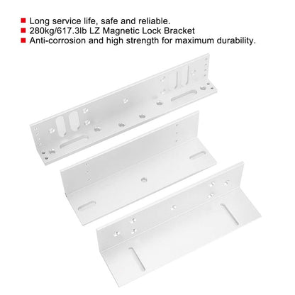 Magnetic Lock Bracket, L&Z Mounting Bracket for Electric Magnetic Lock, Door Lock Support for Wooden Doors Metal Doors Security Doors 280kg/617.3lb