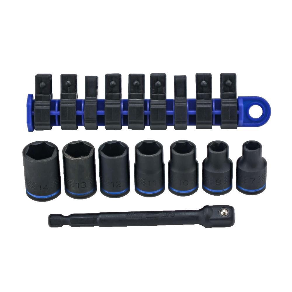 Wiha 72094 8-Piece 3/8" Drive Metric Impact Socket Set