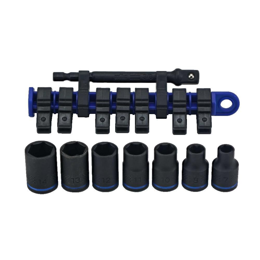 Wiha 72094 8-Piece 3/8" Drive Metric Impact Socket Set