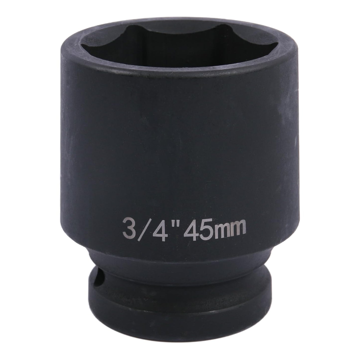 Uxney 3/4" Drive 45mm Impact Socket，6-Point Standard Impact Sockets Made with Chrome Molybdenum Alloy Steel, Metric