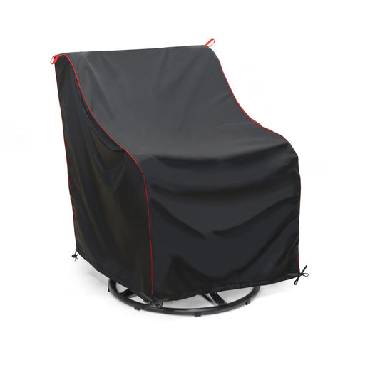 Patio Chair Cover, Waterproof Heavy-Duty Patio Furniture Cover, Outdoor Swivel Chair Cover (Black-1 Pack)