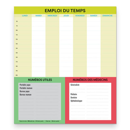Blueline® 2026 Fridgeplanner™ Monthly Magnet Calendar, 17 Months, August 2025 to December 2026, Maxi Magnetized, 14" x 13.5", French (C174110FA-26)