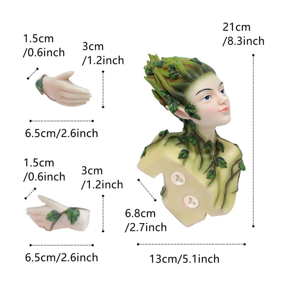 Meyas Outdoor Statues Garden Sculptures Decoration Fairy Tree Hugger Tree Face Fairy Sculpture Garden Peeker Courtyard Outdoor Decoration Fairy Garden Ornament Figurines Statues Art Yard Tree Hugger