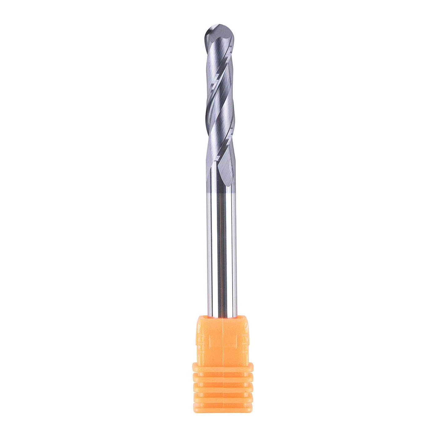 SpeTool 14411 Ball Nose Carbide End Mill CNC Cutter Router Bits Double Flute Spiral Milling Tool 1/4 Inch Shank with 3 Inch OVL