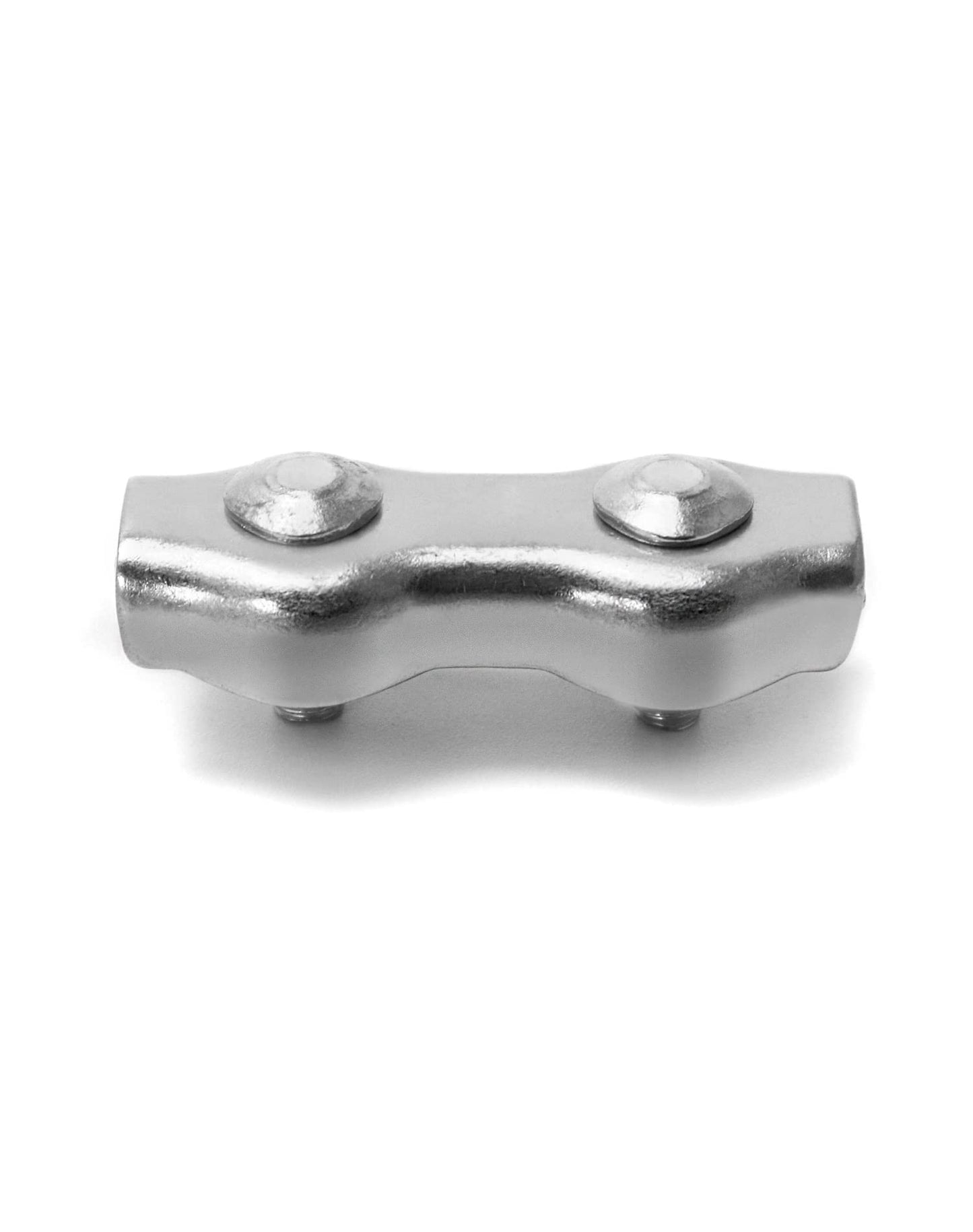 QWORK Cable Clamp, 50 Pcs M3 Stainless Steel Duplex 2 Post Wire Rope Clamps for 1/16" - 1/8" Diameter Wire Rope