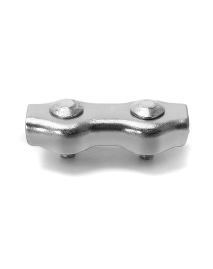 QWORK Cable Clamp, 50 Pcs M3 Stainless Steel Duplex 2 Post Wire Rope Clamps for 1/16" - 1/8" Diameter Wire Rope