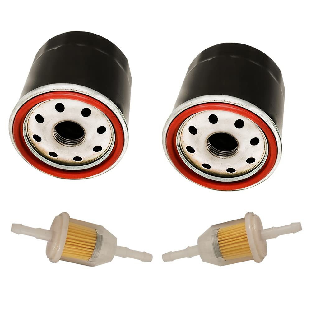 Quaprodur AM107423 49065-0724 Oil Filter Replacment for Kawasaki 49065-7010 49065-2078 Club Car 1016467 41016467 Kubota T1460 T1560 T1700H T1770 T1870 (2 Pack)