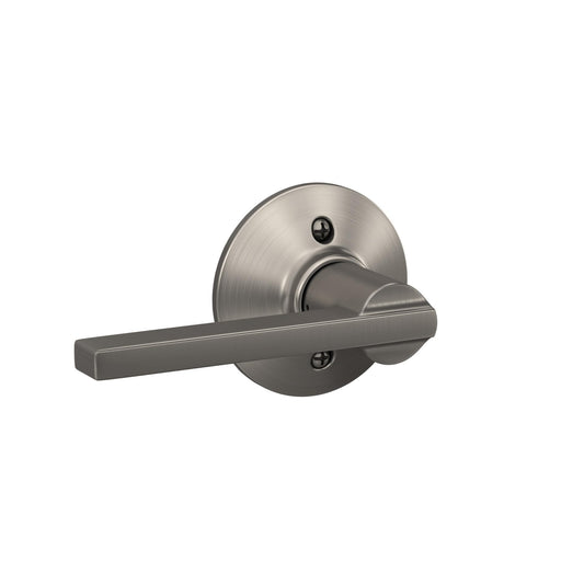 Schlage F170 LAT 619 Latitude Door Lever with Standard Trim, One-Sided Non-Turning Dummy Handle, Satin Nickel