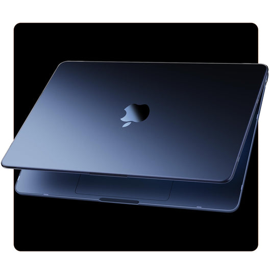 Compatible for MacBook Air 13.6 inch Case M4 M3 M2 2025 2024-2022 Release Model A3240 A3113 A2681, Sturdy Protective Hard Shell Case Cover for MacBook Air M2 13 inch - Midnight Clear