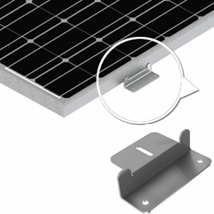 Baotkere Solar Panel Mount Z Brackets, Anti-Corrosion Kits with Nuts and Bolts, Connector Wrenches, Used for House Apartment Roof, Walls Mounted Structures
