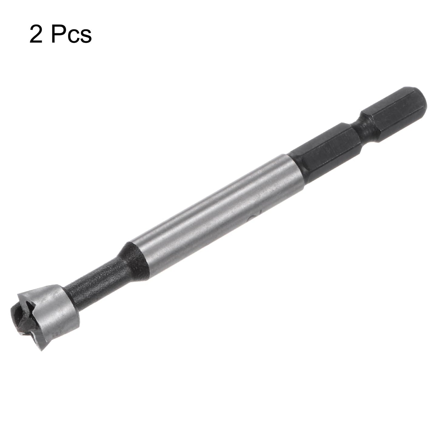 HARFINGTON 2pcs Forstner Drill Bits 12mm (15/32") Multi-Tooth Serrated Carbon Steel Wood Hinge Drill Bit with 1/4" Hex Shank for Hardwood Softwood Plywood Drilling Woodworking