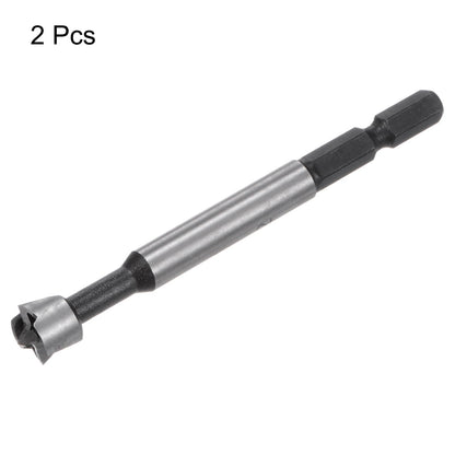 HARFINGTON 2pcs Forstner Drill Bits 12mm (15/32") Multi-Tooth Serrated Carbon Steel Wood Hinge Drill Bit with 1/4" Hex Shank for Hardwood Softwood Plywood Drilling Woodworking