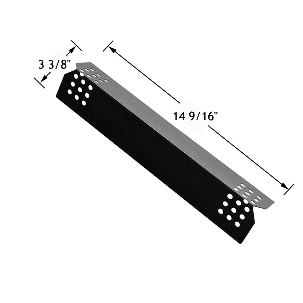 BBQSAVIOR PP87 Porcelain Steel Grill Heat Plate Shield, BBQ Heat Tent, Gas Barbecue Replacement Parts for Grill Master 720-0697 Nexgrill 720-0830H 720-0783E Burner Cover 37CM 4-Pack