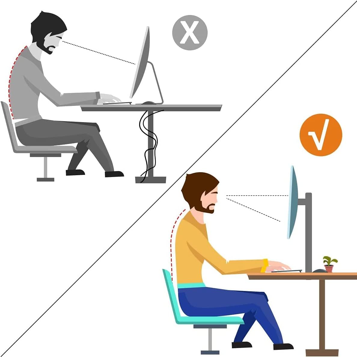 Bracwiser Single Fully Adjustable Monitor Arm Stand Mount Fits One Screen 13-32 inch 22lbs for Monitor Computer Screen 13 15 17 19 20 22 23 24 26 27 30 32 inch VESA 75 100 (MD7401)