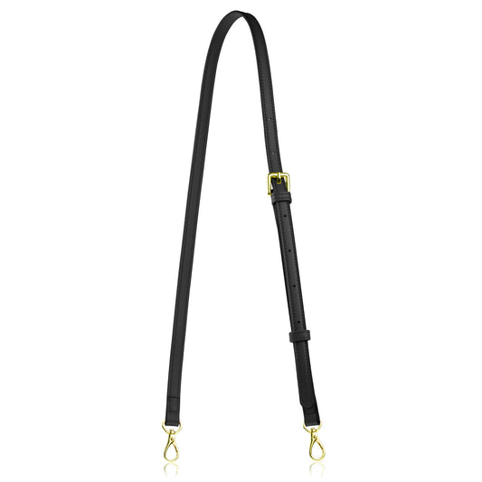Allzedream Leather Purse Strap Replacement Crossbody Handbag Long Adjustable, Black, Medium
