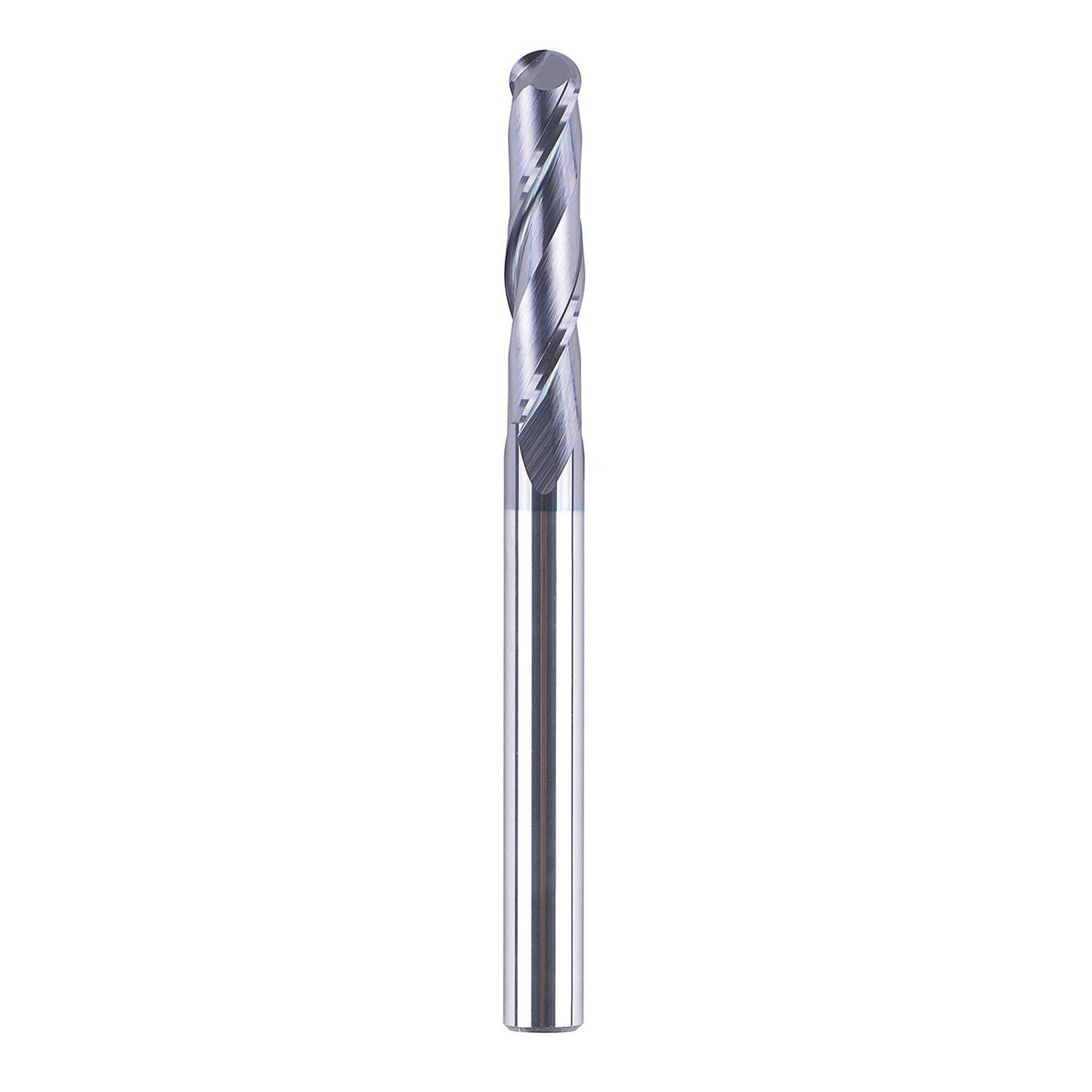 SpeTool 14411 Ball Nose Carbide End Mill CNC Cutter Router Bits Double Flute Spiral Milling Tool 1/4 Inch Shank with 3 Inch OVL