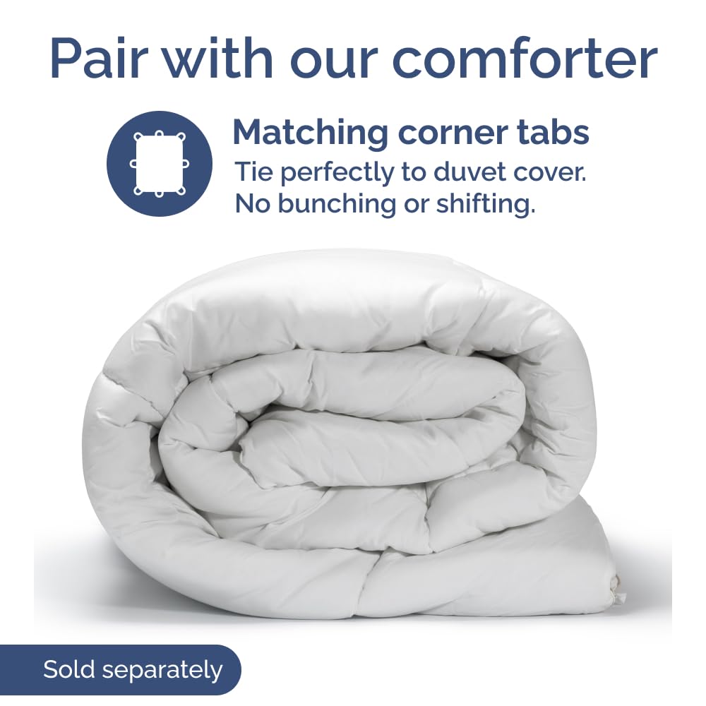 Duvet Cover Queen Size Set - Extra Soft Queen Size Duvet Cover 90 x 90 with 2 Pillow Shams - Hotel Luxury Easy Care and Fade Free w/Zipper Closures & Ties - Comfy Breathable Bedding Set (Navy Blue)