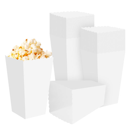 WODJR 100Pcs Popcorn Boxes Popcorn Bags Popcorn Containers Bucket Snack Favor Treat Candy Box Popcorn Favor Boxes for Movie Night Party Supplies Movie Theater Birthday Wedding Baby Shower Decoration