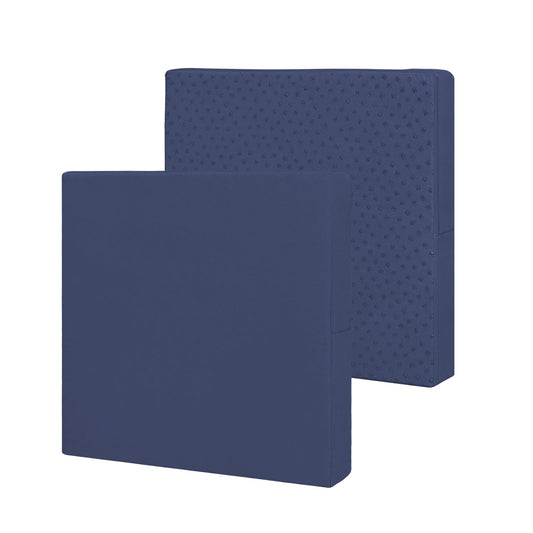Easy-Going Patio Furniture Non-Slip Cushion Covers Outdoor Seat Cushion Waterproof Covers with Zipper 20x18x4 in 2 Pieces, Navy