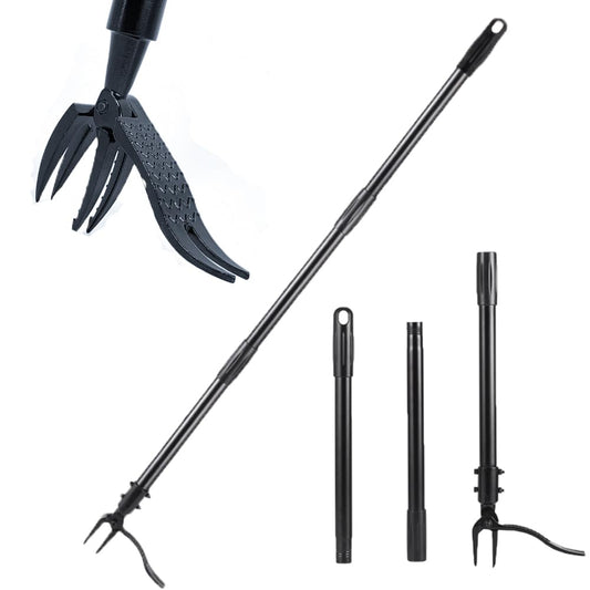 Gardening Weeder The Original Stand Weeding Remover Up Weed Puller Tool with Long Handle Made Lightweight Steel & 4-Claw Head Design Easily Weed Without Bending Or Kneeling Down