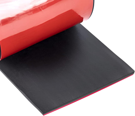 Neoprene Rubber Strips Self Adhesive Sheets, Rolls & Strips with Adhesive Backing Rubber Pads Self Stick Seal Gasket Tape for Matting Padding - 4" Wide x 1/16" Thick x 10' Long