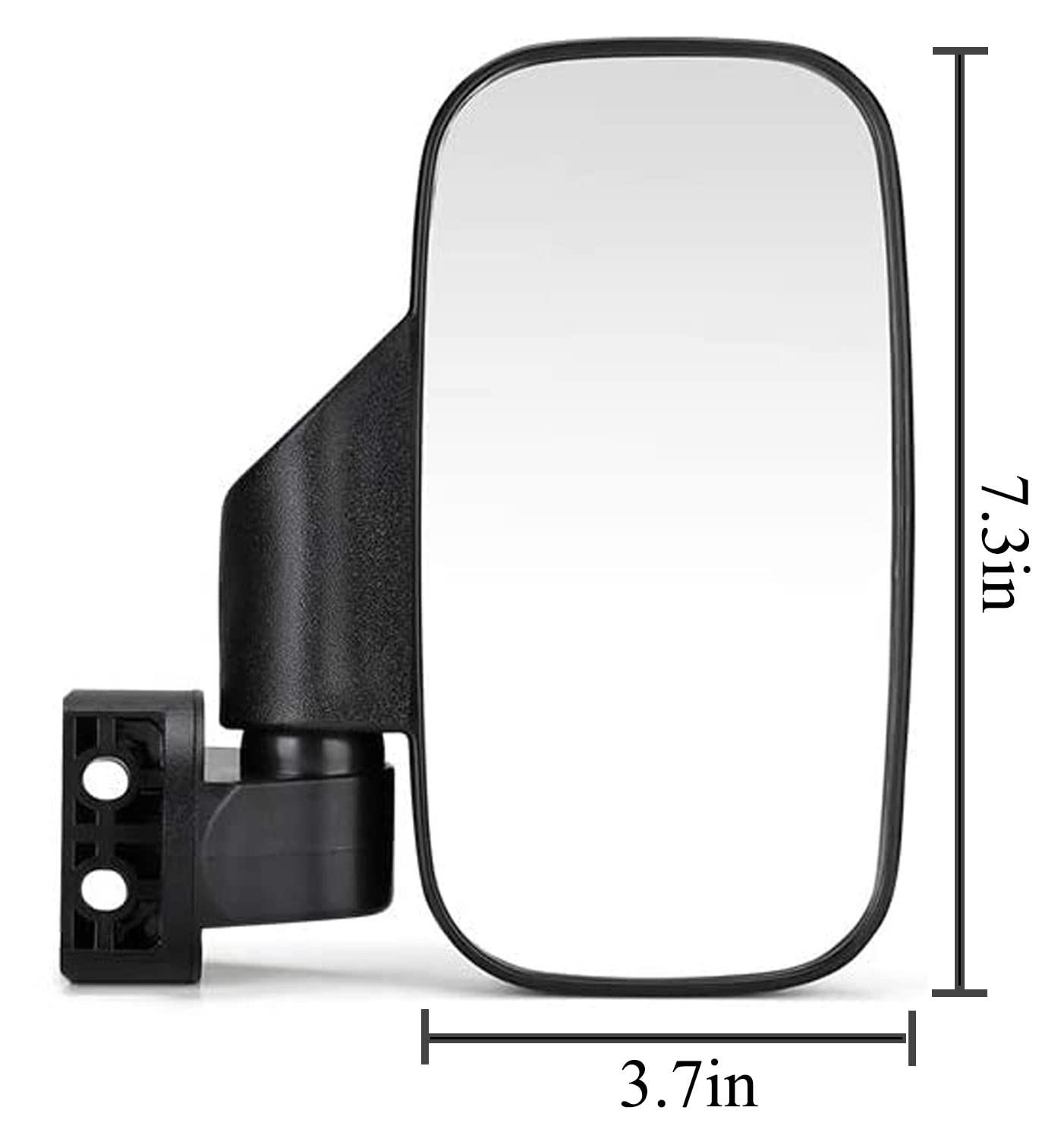 UTV Rear View Mirrors Side Mirror, 2 Pack Rear View Mirror for 1.75" - 2" Roll Cage, All-Terrain Vehicle UTV Side View Mirrors Adjustable Shatterproof Bracket Universal for UTV Cars - Black