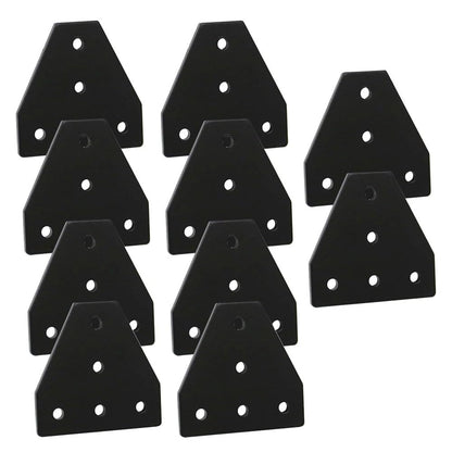 SeekLiny 2020 Aluminum Extrusion Connector Bracket Set Included 10PCS Joint Plates,50Pcs M5 T-Slot Nuts and 50Pcs M5x8mm Hex Socket Cap Screw for 2020 Series Aluminum Profile 3D Printer Frame