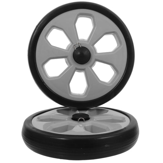 NUOBESTY Shopping Cart Wheels Replacement 2-Pack Heavy Duty Foldable Utility Trolley Casters 7.87 Inch for Grocery Cart Stable Quiet Rolling Indoor Outdoor