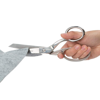 Fiskars 8-Inch Quality Forged Razor-Edged Bent Scissors, Gray