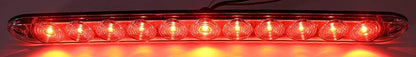 15" Clear Red Multi-function Stop Turn Tail Marker Trailer Light LED Waterproof