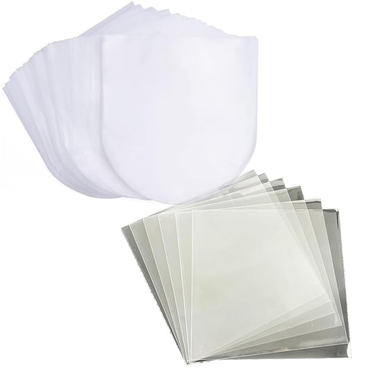 50 Vinyl Record Sleeves Set – 25x Inner + 25x Outer Sleeves – Anti-Static, Acid-Free, 12 Inch LP Protective Covers for Singles, Doubles & Gatefolds