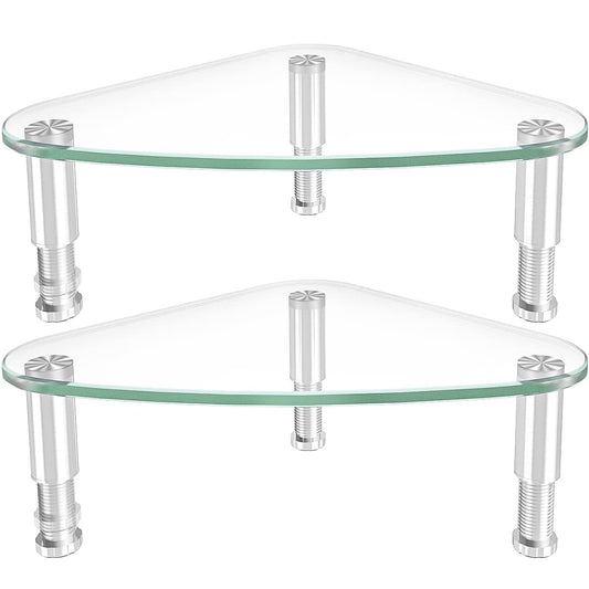 2 Pack Computer Monitor Riser | Triangle Desktop Universal Corner Stand for Computer Monitor & Laptop HD01T-203