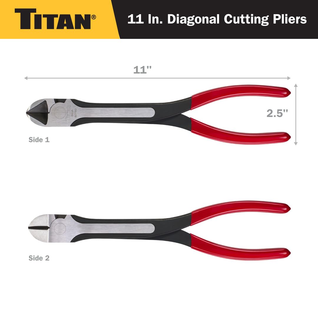 Titan 60780 11-Inch Diagonal Cutting Pliers