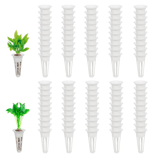 100 PCS Hydroponic Grow Baskets, Plastic Replacements Grow Basket Sets for Plant Hydroponics Garden Seed Pods System - Grow Anything