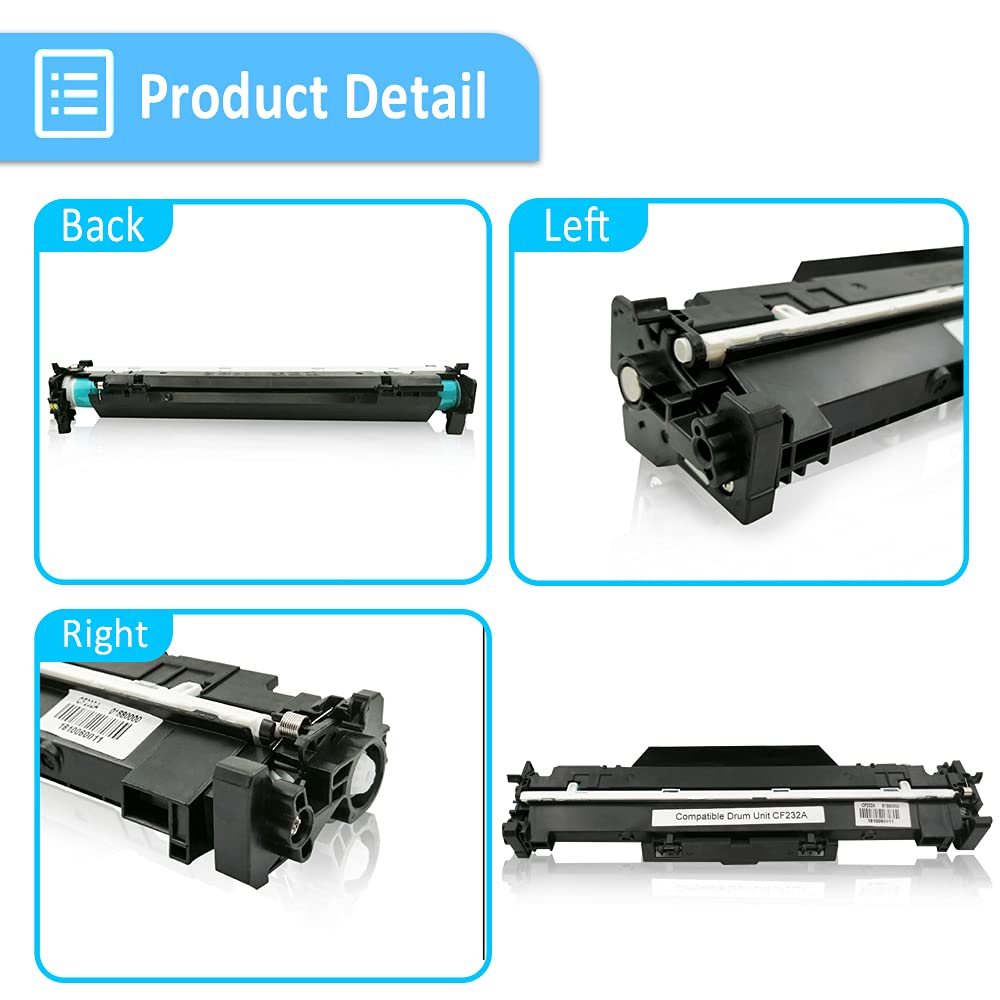 Compatible 32A CF232A Drum Unit Replacement for Drum Cartridge on HP Laserjet pro M118dw M203d M203dn M203dw M220, MFP M227fdn M227fdw M148fdw M148dw M148fdw Printers（Drum Unit，23,000 Pages）