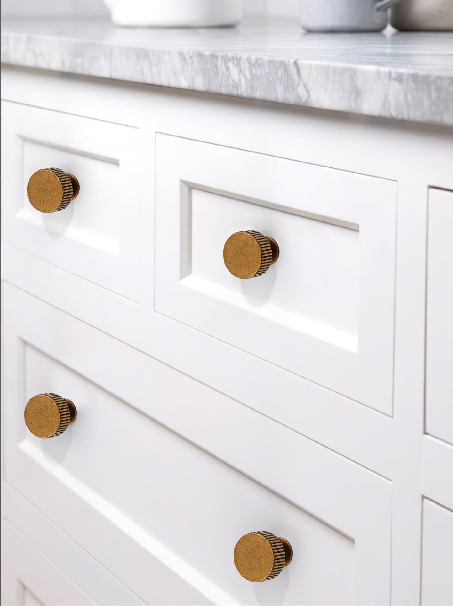 Talentedeco 10 Pack Antique Brass Kitchen Cabinet Knobs Cabinet Pulls Drawer Knobs Cabinet Hardware Zinc Knobs for Drawers