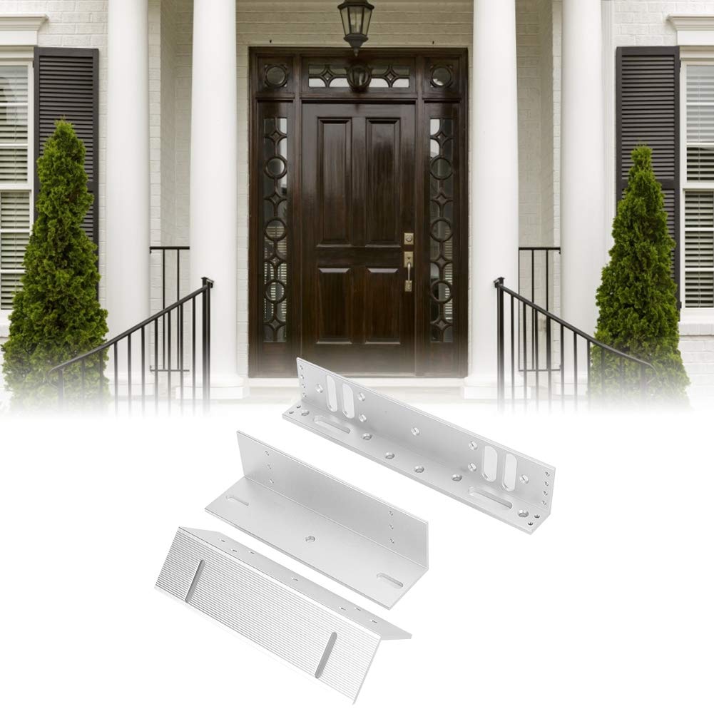 Magnetic Lock Bracket, L&Z Mounting Bracket for Electric Magnetic Lock, Door Lock Support for Wooden Doors Metal Doors Security Doors 280kg/617.3lb
