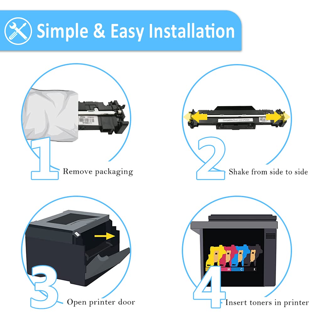 Compatible 32A CF232A Drum Unit Replacement for Drum Cartridge on HP Laserjet pro M118dw M203d M203dn M203dw M220, MFP M227fdn M227fdw M148fdw M148dw M148fdw Printers（Drum Unit，23,000 Pages）