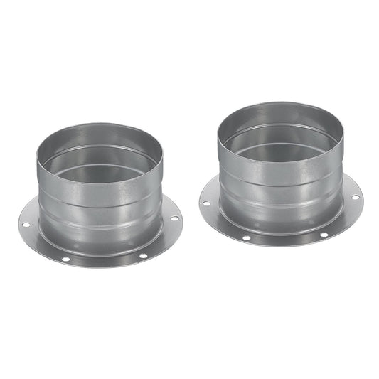 PATIKIL 3 Inch Duct Connector Flange, 2 Pack Metal Straight Pipe Exhaust Hose Flange for Heating Cooling Ventilation HVAC System