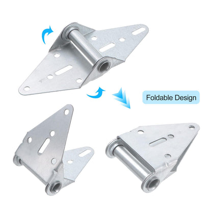 uxcell 4 Set Garage Door Hinge #1 Hinge, 14 Gauge Steel with Galvanized Finish Garage Door Replacement Hinge with Screws