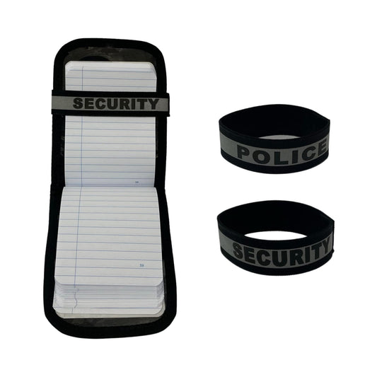 Evidence Memo Note Book Cover for Security & Police Combo Kit, 2 Pieces, Cover and Security Band (POLICE)