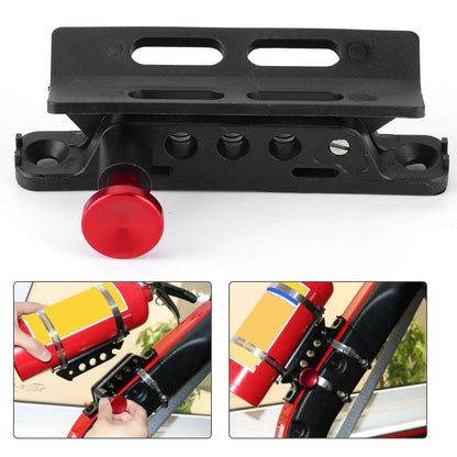Acouto Extinguisher Mount Extinguisher Holder Mount Bracket Adjustable with 4 Clamps Fit for Sport/JK/Sahara for Polaris for (Red)