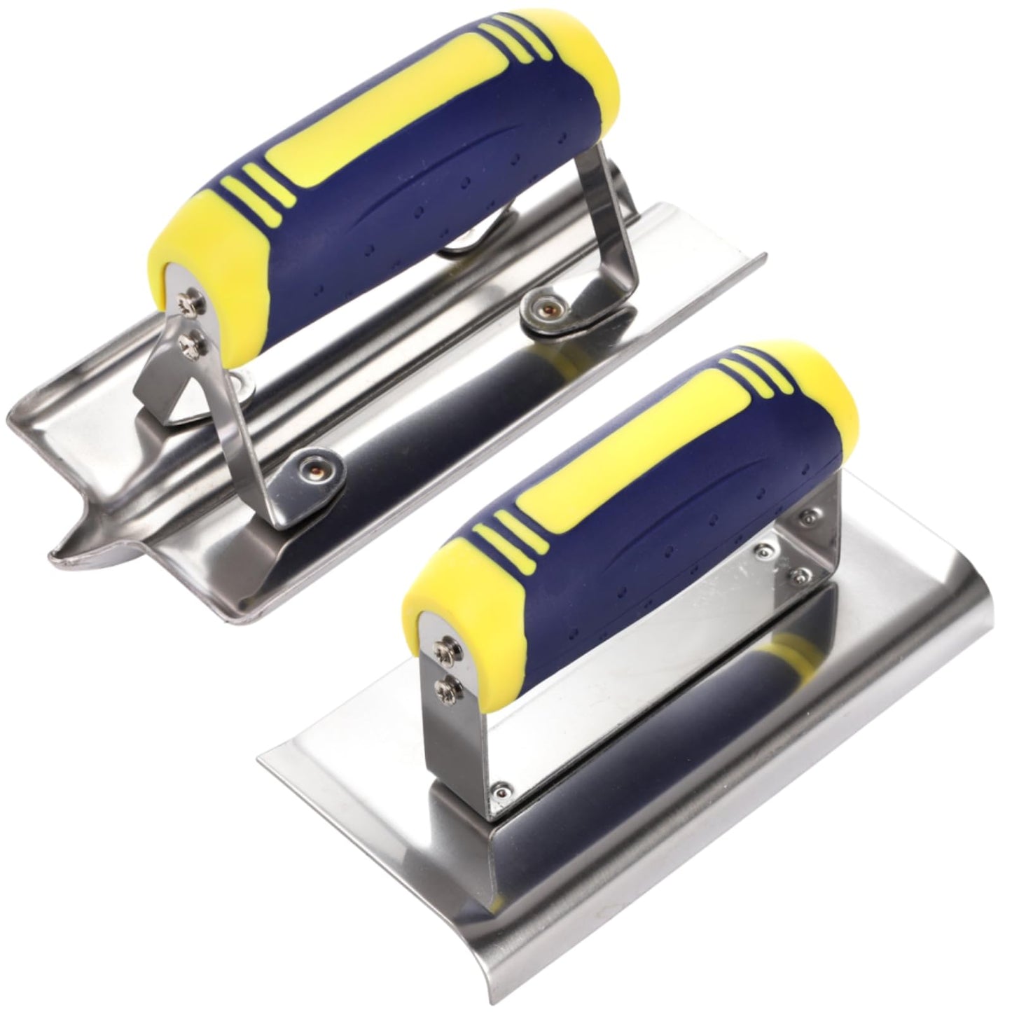 Peohud 2 Pieces Concrete Tool Set, 6" x 3" Stainless Steel Concrete Edger and Groover Trowel, Masonry Cement Finishing Kit for Smoothing, Cutting, Concrete Finishing Trowel Tools