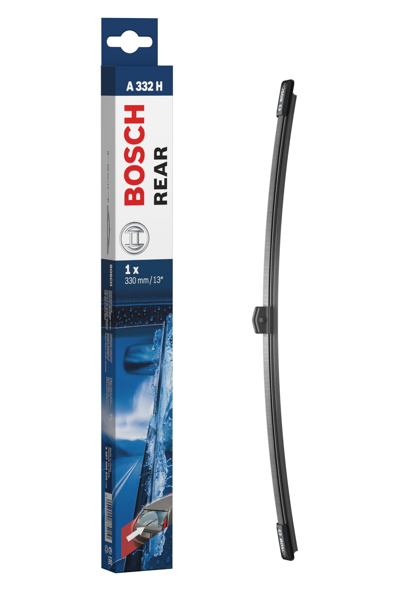 Bosch A332H / 3397008635 Rear Original Equipment Replacement Wiper Blade - 13" (Pack of 1)