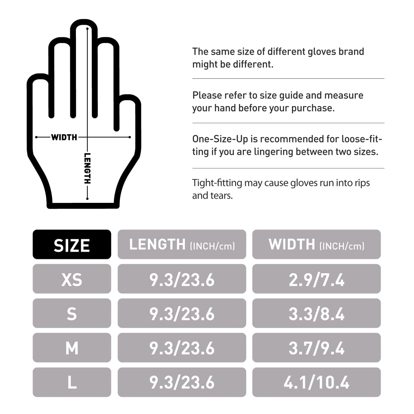OKIAAS Black Disposable Gloves XL|Latex-Free Vinyl Gloves for Household, Food Handling, Lab Work and More|X-Large,100 Counts/Box