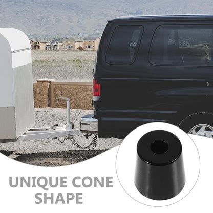 iplusmile Trailer Door Bumper 1.96In Rubber Ramp Stop with Isolation Washers for Truck Cargo Trailer Door Protection 4-Pack Durable Cone-Shaped Ramp Accessory