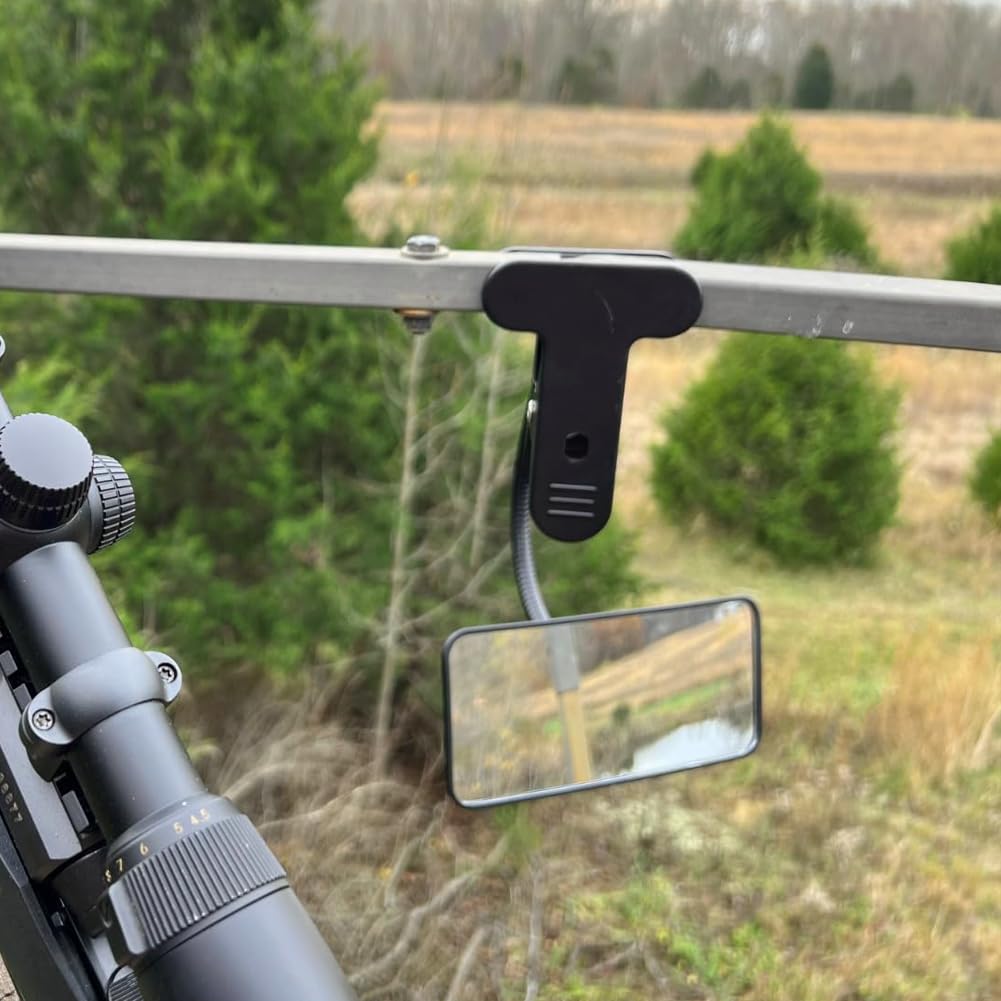 Glass Clip On Security Mirror, Ampper Flexible Convex Cubicle Mirror for Personal Safety and Security Desk Rear View Monitors or Anywhere (6.69" x 2.95", Rectangle)