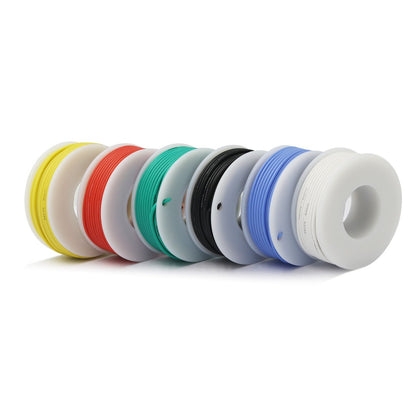 CBAZY™ Hook up Wire Kit (Stranded Wire Kit) 22 Gauge Flexible Silicone Rubber Electric Wire 6 Colors 19.6 feet Each 22 AWG