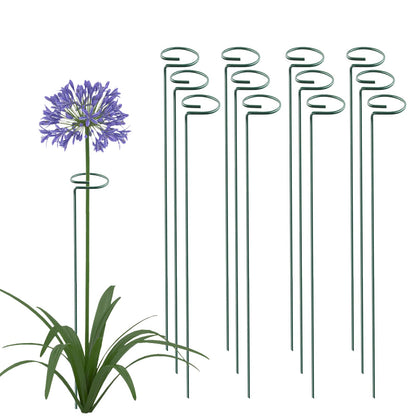 Thealyn 36 Inch 12 Packs Plant Support Stakes,Garden Single stemmed Plant Support Hoops, Plant Prop, for Flowers,Orchid, Tomatoes Peony Lily Rose